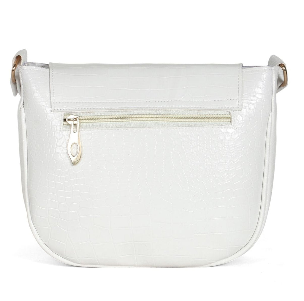 STROVIA Luxe Croco-Textured Sling Bag