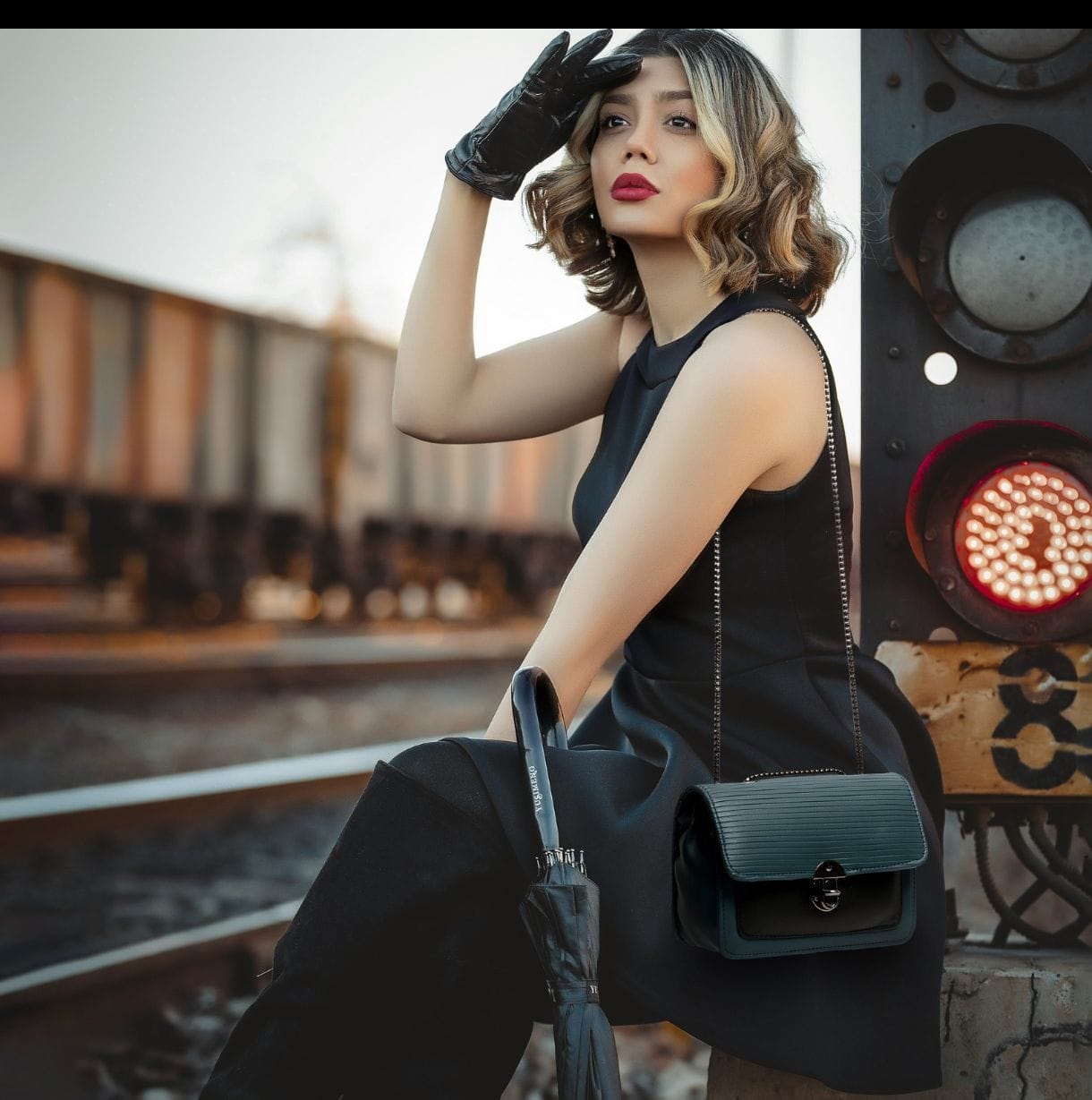 BellaMode Classic Flap Crossbody – Teal Black