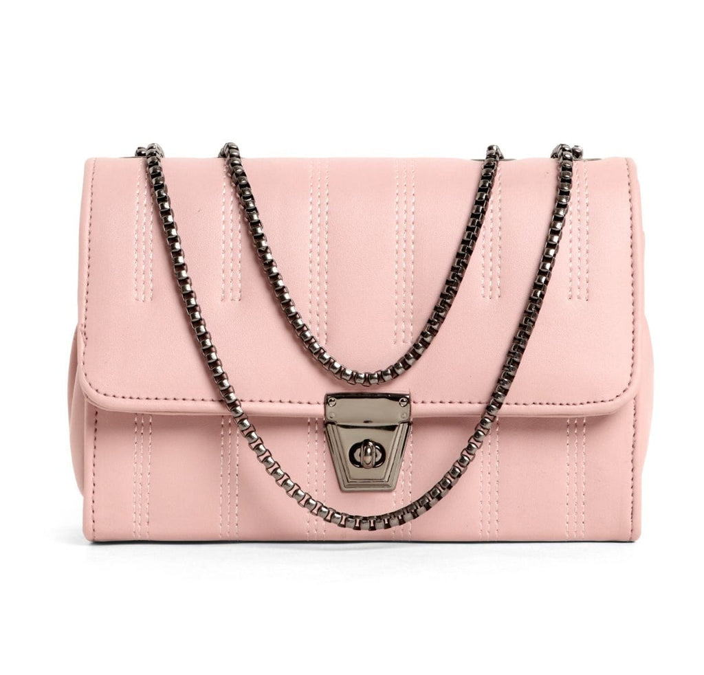 Estella Classic Flap Chain Bag – Blush